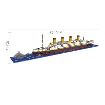 1860pcs NICI un Meci Lepining RMS Titanic Navă de Croazieră Model de Barca DIY Diamant Blocuri Mini Micro Cărămizi Jucarii Copii Cadouri