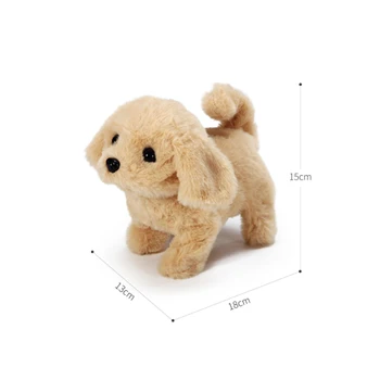 18CM Interactive, Cățeluș de Pluș Jucării Electronice Robot Drăguț Câine de Mers pe jos Și Leagăn Amuzante Jucarii de Plus Pentru Copii Ziua de nastere Cadou de Crăciun