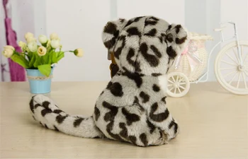 18cm Realiste Snow Leopard Jucării Umplute Ochi Mari Leopard Jucării de Pluș Simulare Drăguț Animale Sălbatice Jucărie de Pluș Cadouri Pentru Copii