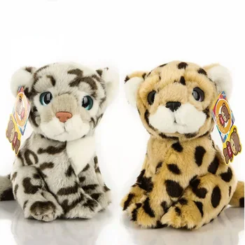18cm Realiste Snow Leopard Jucării Umplute Ochi Mari Leopard Jucării de Pluș Simulare Drăguț Animale Sălbatice Jucărie de Pluș Cadouri Pentru Copii