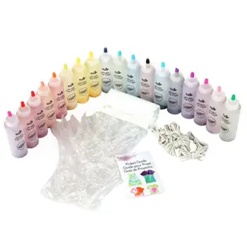 18Color Material Colorant Sticle cu Un Pas Tie Dye Kit Vibrante Material Textil Permanent, Vopsea de Culoare Coloranți Pentru DIY Manual Program