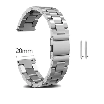 18mm 20mm 22mm 23mm din Oțel Inoxidabil Ceas Banda Curea Pentru Samsung Gear S2 S3 ceas inteligent brățară de Link-ul negru pentru Samsung Gear S2