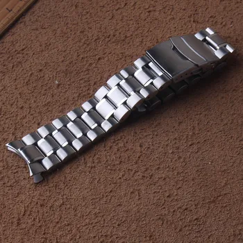 18mm 20mm 22mm Ceas Trupa Brățară de Argint din Oțel Inoxidabil Masiv de Lux Capăt Curbat Watchbands Metal Curea Ceas Trupa Accesorii