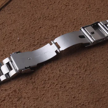 18mm 20mm 22mm Ceas Trupa Brățară de Argint din Oțel Inoxidabil Masiv de Lux Capăt Curbat Watchbands Metal Curea Ceas Trupa Accesorii
