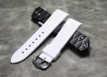 18mm 20mm 22mm moale de Înaltă Calitate, curea de ceas banda de cauciuc Siliconic Moda watchband negru Sport stil Bratara Solid cu catarama