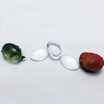 18x25/30x40mm Ovale de Sticlă Cabochons Spate Plat Cristal Pentru DIY Charm Pandantiv Colier Bijuterii de Luare 100buc