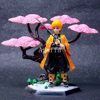 19cm Anime Demon Slayer Kimetsu Nu Yaiba Agatsuma Zenitsu Kamado Nezuko Model de Acțiune Figura PVC Figurine Jucarii si Cadouri