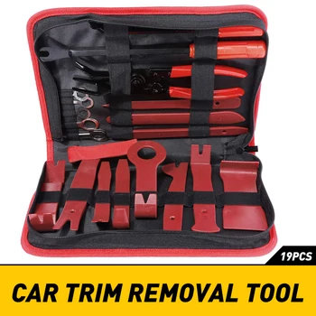 19pcs Car Trim Removal Tools Kit Auto Panou Ușă Audio Removal Tool Kit cu Clește Clip de Fixare Demontare pârghie Set