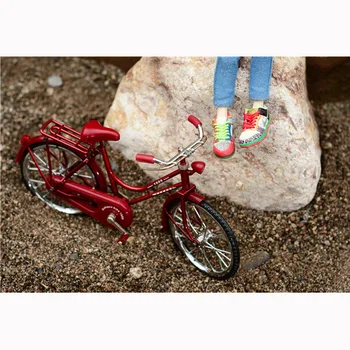 1BUC 1/6 casă de Păpuși în Miniatură Bicicleta cu Sac pentru Blyth, Pullip, Barbie Papusa
