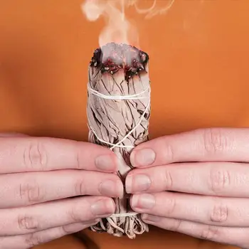 1BUC 15cm Salvie Albă Pachet Pete Stick Pur din Frunze Baghete de Eliminare de Fum de Purificare Meditatie de Vindecare Pentru Casa de Curățare