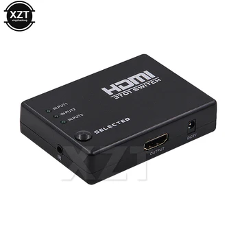 1buc 3 Port HDMI Switcher Video HDMI Switch Selector Splitter Hub IR Remote Controller Pentru PS3 DVD Xbox 360 de înaltă calitate