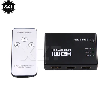1buc 3 Port HDMI Switcher Video HDMI Switch Selector Splitter Hub IR Remote Controller Pentru PS3 DVD Xbox 360 de înaltă calitate