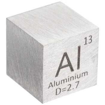 1buc 99.99% Puritate Ridicată din Aliaj de Aluminiu Element de Cub 10 mm din Metal cu Densitate Cuburi Sculptate Element din Tabelul Periodic Cub