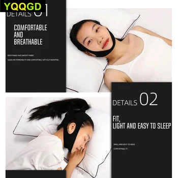 1buc Anti Sforait Cureaua Reglabilă de Oprire Anti Dispozitive Sforait Snore Stopper Bărbie Curele de Ajutoare de Somn de Dormit pentru Sforait