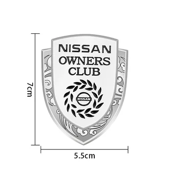 1buc Auto Geam Spate Insigna Decal Metal Partea Scut Autocolant Pentru Nissan Nismo X-trail Almera Qashqai, Tiida Teana