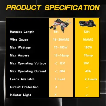 1BUC Cablajului Comutatorului Releului Kit pentru Conectare 2 LED-uri de Lucru de Conducere Bară de Lumină Lumina Auto Cablajului Releului Mașină Automată a Fasciculului de Cabluri