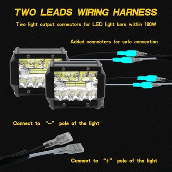 1BUC Cablajului Comutatorului Releului Kit pentru Conectare 2 LED-uri de Lucru de Conducere Bară de Lumină Lumina Auto Cablajului Releului Mașină Automată a Fasciculului de Cabluri