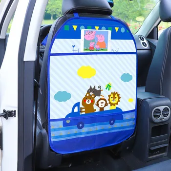 1buc Desene animate Scaun Auto Înapoi Capacul Protector pentru copii Copii Copii Anti-Kick Pad Multi-funcție Drăguț Auto Organizator Geanta de Depozitare