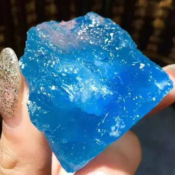 1buc Frumos natural mare safir piatră brută naturale acvamarin cristal reiki de vindecare de 80-90g