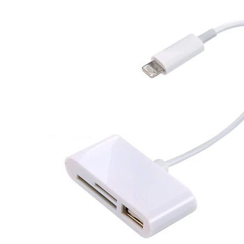 1buc Lightning to SD Card Camera Reader Conector Micro USB, Adaptor Pentru IPhone IPad