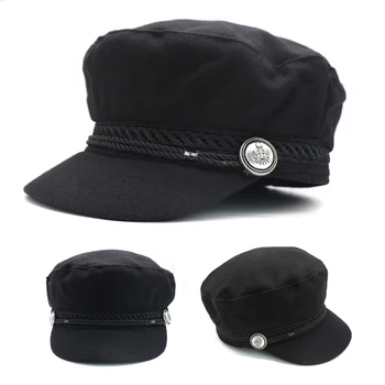 1buc Moda Bereta Palaria pentru Femei Pălărie de Iarnă Casual Culoare Solidă Bumbac Amestec Capac Plat Capac de Baseball Feminin Anglia Stil Bereta