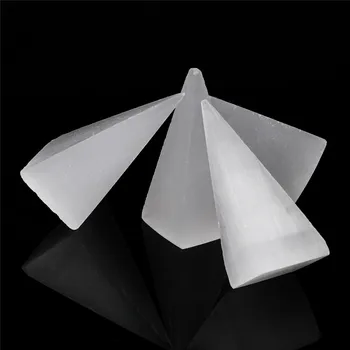 1buc piramida selenit chakra pietre naturale acasă decor alb cristal de cuarț energie de vindecare de pietre