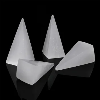 1buc piramida selenit chakra pietre naturale acasă decor alb cristal de cuarț energie de vindecare de pietre