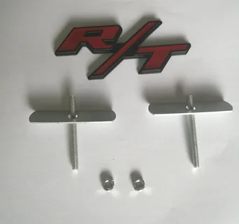 1buc Rosu Metal RT R/T Logo-Grila Fata cu Emblema, Insigna Decal Autocolant pentru Dodge