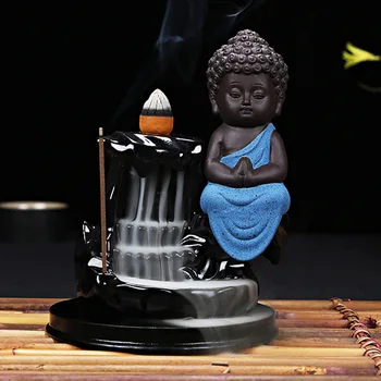 1buc Tămâie Conuri Arzător Creative Decor Acasă Micul Călugăr Mic Buddha Cădelniță de Retenție Arzător de Tămâie Folosi În Ceainărie