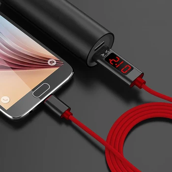 1M USB De Tip C Tensiune de Curent Tester de afisare Nailon Împletite Rapid de Încărcare De Tip C Cablu Pentru Samsung S9/Android