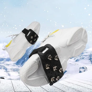 1Pair 7 Dinte Anti-Derapare Gheață de Prindere Spike Alpinism de Iarna Anti-Alunecare de Zăpadă Vârfuri Mânere Pene Peste Pantofi Acoperă cu Gheață Crampon