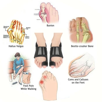 1Pair Mare de la Picior Hallux Valgus Inflamație la picior Corector Orteze de Îngrijire de Picioare Os Degetul mare de Reglare Corecție Atelă Os Degetul mare Îndreptat