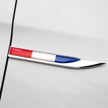 1Pair Metalici 3D France Flag Autocolante Auto Și Decalcomanii Gadget Decor Auto Pentru Mercedes Classe Un W176 AMG W204 W205 W212 W177 W176