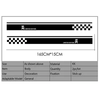 1Pair Parte Masina Fusta Decal Pervazul Ușii Laterale Eticheta Autocolante pentru MINI Cooper R50 R52 R53 R56 R57 R58 R59 F55 F56 F54 F60 R60 R61