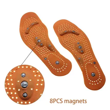 1Pair Piele Orteze Branț Terapia Magnetică Magnet Masaj Tălpi Bărbați Femei Pantofi Confort Tampoane rezistent la Uzura