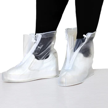 1Pair PVC Impermeabil Protector Pantofi Cizme Acoperi Unisex cu Fermoar Impermeabil Ploaie Pantof Acoperă High-Top Anti-Alunecare Ploaie Pantofi Cazuri