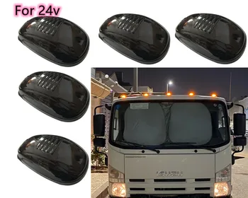 1set 24v Afumat LED lumina Acoperiș de Top camion remorcă camion Cabina de Rulare Lumină Set Kit van marker Lumina cavanan SUV
