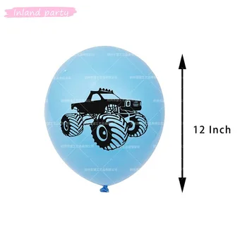 1Set de Curse Tema Decor Baloane pentru Petrecere Monstru Camion Bannere Decor Tort de Duș pentru Copii Baieti Consumabile Partid Ziua de nastere