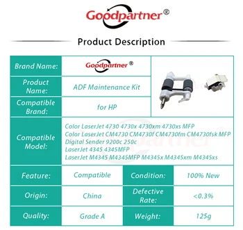 1SET x Q5997A Q5997-67901 ADF maintenance Kit pentru HP Color LaserJet 4700 4730 CM4730 Digital Sender 9200c 9250c 4345 M4345 5997