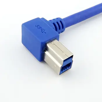 1X USB 3.0 B, tată, în Unghi Drept Plug cu O Femeie Jack pe Panoul de Montare Printer Date de Sincronizare Conector de Cablu 1FT/30CM