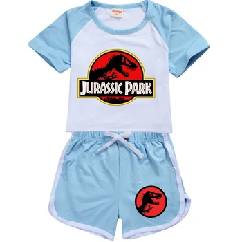 2-16Y Nou Dinozaur Boys T-shirt Jurassic Park Desene animate Pulovere de Moda de petrecere a timpului Liber pentru Copii Copii, Fete Hanorac + Pantaloni Costume