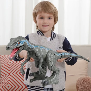 2.4 G Copil RC Jucărie Dinozaur Inteligent Raptor Animal de Control de la Distanță Jurassic Dinozaur Jucărie Electrice de Mers pe jos Animale Jucarii