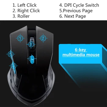 2.4 G Wireless Conexiune Gaming Keyboard & Mouse-Set de Stropire Auto de Somn Timp de Viață a Bateriei pentru Birou calculator Acasă gamer