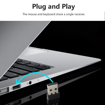2.4 G Wireless Conexiune Gaming Keyboard & Mouse-Set de Stropire Auto de Somn Timp de Viață a Bateriei pentru Birou calculator Acasă gamer