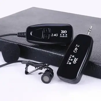 2.4 G Wireless Microfon Automatch Condensator cu Cască cu Guler de Metal Clip Microfon 2020