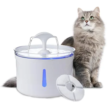 2.5 L Automată Cat Fântână de Apă Electric cu LED-uri Mut de alimentare cu Apă USB Câine de Companie Bautor Castron Pet Potabilă Dozator De Pisică Câine