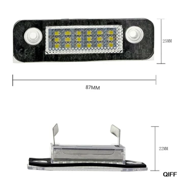 2 buc 12V, 18 LED-uri Auto de Înmatriculare Lumina Alb lampă Număr de Înmatriculare de Lumină SMD Pentru Ford Fusion pentru Mondeo/MK2 pentru Fiesta MK5 May06