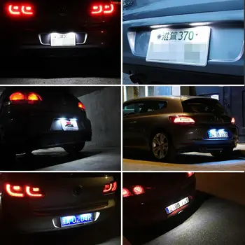 2 buc 18SMD Erori LED Numărul de Înmatriculare lămpi de Lumină pentru Golf MK4 MK5 MK6 Passat Polo CC, Eos, Scirocco, Numărul de Înmatriculare