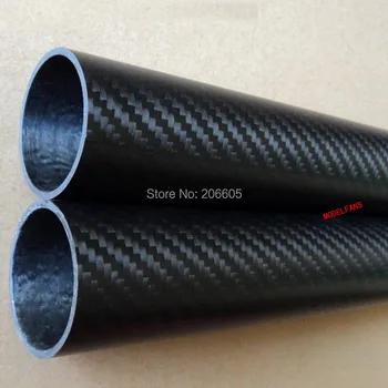 2 buc 25mm x 23mmx 500 de Înaltă Calitate 3K Diagonal Fibra de Carbon Tub, de înaltă rezistență Mat din fibra de carbon tub