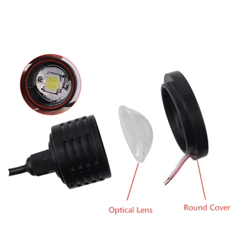 2 buc 76mm Angel Eyes Lampa de Ceață 3 Inch 12V Universal COB LED DRL Ceata Lumini de Conducere alb albastru galben roșu pentru Reparații Auto Piese